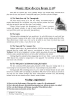 Aperçu - Feuilles d'exercices - How do you listen to music? - Page de couverture