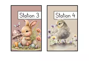 Vorschau - Präsentationen/Tafelbilder - Stationsschilder, Laufzettel, Aufsteller – Tagesplan – Ostern - Seite 2
