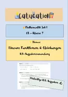 Vorschau - Klassenarbeiten - KA Aufgabensammlung Lineare Funktionen und Lineare Gleichungen - Deckblatt