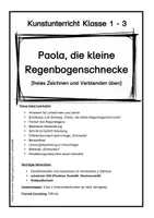 Vorschau - Unterrichtsreihen - Kunstidee: Paola, die kleine Regenbogenschnecke - Grundschule Klasse 1, 2, 3 Zeichnen und Verblenden üben - mit Video über interctive - Seite 3