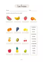 Vorschau - Arbeitsblätter - Las frutas - Mit Übungsblatt und Lösung - Deckblatt