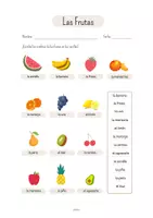 Vorschau - Arbeitsblätter - Las frutas - Mit Übungsblatt und Lösung - Seite 1