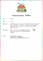Vorschau - Arbeitsblätter - Hobbys: Lesespaziergang (Sinnentnehmendes Lesen) - Deutsch - Kl. 1/2 - Seite 1