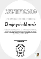 Vista previa - Manualidades / Dibujos para colorear - Certificado Día del Padre (para colorear y a color) - Portada