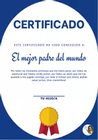 Vista previa - Manualidades / Dibujos para colorear - Certificado Día del Padre (para colorear y a color) - página 1