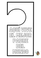 Vista previa - Manualidades / Dibujos para colorear - Colgador de puerta Día del Padre - Portada