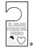 Vista previa - Manualidades / Dibujos para colorear - Colgador de puerta Día del Padre - página 1