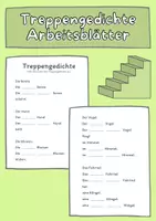 Vorschau - Arbeitsblätter - Treppengedicht Arbeitsblatt - Deckblatt