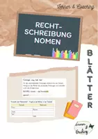 Vorschau - Arbeitsblätter - Arbeitsblätter zur Rechtschreibung Nomen - Deckblatt