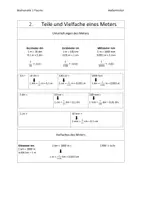 Vorschau - Arbeitsblätter - Längenmaße Merkblätter - Deckblatt