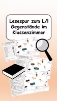 Vorschau - Arbeitsblätter - Lesespur zum L/l fünffach differenziert - Gegenstände im Klassenzimmer - Deckblatt