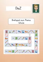 Vorschau - Spiele - Brettspiel zum Thema Schule DaZ-Unterricht - Deckblatt