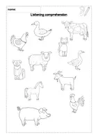Vorschau - Arbeitsblätter - Farm animals 10 Arbeitsblätter Bauernhof Englisch - Seite 1