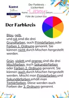 Vorschau - Arbeitsblätter - Farbkreis - Kunst - Farblehre - Lückentext - TimothyT - Seite 3