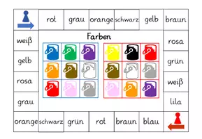 Vorschau - Spiele - Bingospielfeld zum Thema "Farben" (DaZ/ DaF) - Seite 1