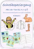 Vorschau - Arbeitsblätter - Schreibspaziergang H/h/ß (a,e,i,o,u,au,ei,ie,ck,d,f,g,h,k,l,m,n,p,pf,r,s,sch,ß,t & w) - ABC der Tiere / Silbenschrift - Deckblatt
