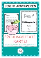 Vorschau - Stundenentwürfe - Frühlingstexte. Kartei - Deckblatt