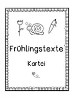 Vorschau - Stundenentwürfe - Frühlingstexte. Kartei - Seite 1