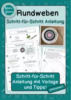 Vorschau - Arbeitsblätter - Rundweben (mit Pappe): Schritt-für-Schritt Anleitung (differenziert) - Deckblatt