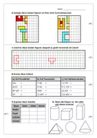 Vorschau - Arbeitsblätter - 3. Mathematik Schularbeit (März 4. Klasse) inkl. LÖSUNGEN - Seite 1