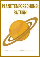 Vorschau - Arbeitsblätter - Saturn: Ein Leitfaden für Kinder zur Astronomie und Planetenforschung - Deckblatt