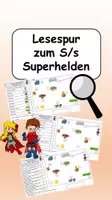 Vorschau - Arbeitsblätter - Die Superhelden - Lesespur zum S/s fünffach differenziert - Deckblatt