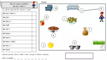 Vorschau - Arbeitsblätter - Die Superhelden - Lesespur zum S/s fünffach differenziert - Seite 2