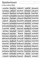 Vorschau - Arbeitsblätter - Spaltenlesen - Lesetraining mit Unsinnsilben und Wörtern Teil 2 - Seite 3