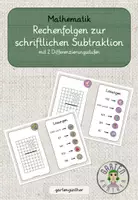Vorschau - Arbeitsblätter - Rechenfolgen zur Schriftlichen Subtraktion (Mathematik) - Deckblatt