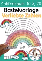 Vorschau - Mal- und Bastelvorlagen - Regenbogen - Verliebte Zahlen - Bastelvorlage Addition bis 10 - Deckblatt