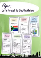 Vorschau - Arbeitsblätter - Flyer - Let's travel to South Africa - Deckblatt