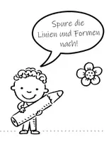 Vorschau - Arbeitsblätter - Schwungübungen für Vorschüler – Formen nachspuren für Handschrift - Seite 1