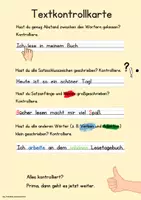 Vorschau - Merkblätter - Textkontrollkarte - zur Kontrolle von eigenen Texten - Deckblatt