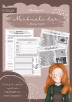 Vorschau - Arbeitsblätter - Merkmale der Lebewesen // Arbeitsblatt und Infokarten - Deckblatt