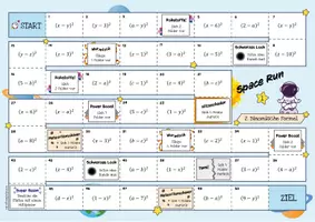 Vorschau - Arbeitsblätter - Zweite Binomische Formel - Spiel (Spacerun) - Seite 1