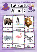 Vorschau - Bildkarten - Flashcards Tiere/Animals auf Englisch - Deckblatt