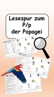 Vorschau - Arbeitsblätter - Der Papagei - Lesespur zum P/p fünffach differenziert - Deckblatt