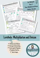 Vorschau - Arbeitsblätter - Lerntheke Multiplikation und Division - Deckblatt