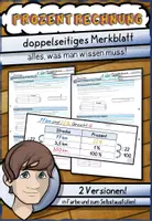 Vorschau - Merkblätter - Prozentrechnung Merkblatt (Dreisatz) - Deckblatt
