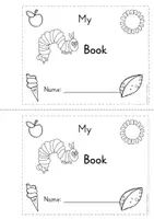 Vista previa - Manualidades / Dibujos para colorear - Inglés - hojas de trabajo - oruga muy hambrienta ("very hungry caterpillar" by Eric Carle) - página 1