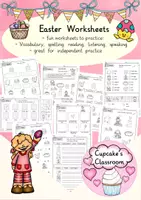 Vista previa - Unidades / Secuencias / Situaciones de Aprendizaje - Inglés - pascua (primavera) - hojas de trabajo - English - Easter - worksheets - Portada