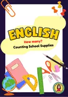 Aperçu - Feuilles d'exercices - How many? | Counting School Supplies Worksheet - Page de couverture