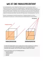 Vorschau - Arbeitsblätter - Parallelprojektion / Parallelperspektive - Legosteine (Kunst Klasse 7-8) - Seite 1