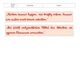 Vorschau - Stundenentwürfe - Fleckentfernung leicht gemacht- Gruppenarbeit zur Fleckentfernung - Seite 3