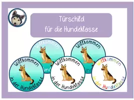 Vorschau - Poster - Türschilder für die Hundeklasse #Schäferhund #Klassentier - Deckblatt
