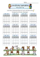 Vorschau - Arbeitsblätter - Schriftliche Subtraktion im ZR 1000 - Arbeitsblätter - Seite 2