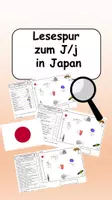 Vorschau - Arbeitsblätter - In Japan - Lesespur zum J/j fünffach differenziert - Deckblatt