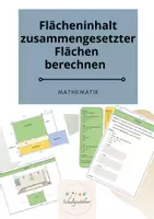 Vorschau - Arbeitsblätter - Flächeninhalt zusammengesetzter Flächen berechnen - Mathematik - Deckblatt