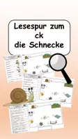 Vorschau - Arbeitsblätter - Die Schnecke - Lesespur ck fünffach differenziert - Deckblatt