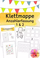 Vorschau - Fördermaterial/Inklusion - Klettmappe, Menge-Zahl-Zuordnung, ZR 2, Anzahlerfassung, Simultanerfassung - Seite 1